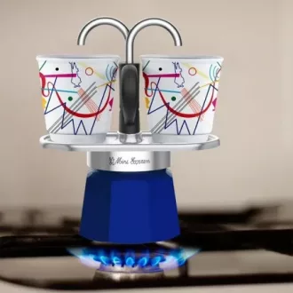 Bialetti Mini Express Kandinsky kotyogós kávéfőző szett