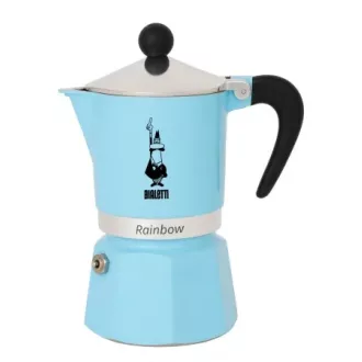 Bialetti Rainbow kotyogós kávéfőző 3 adag, világoskék