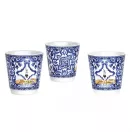 Bialetti készlet: D&G Moka Express kávéfőző 3 adag + D&G csésze 3 darab/ ezüst keverő 3 darab Díszdobozban