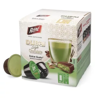 Café René Dubai Style Chocolate Dolce Gusto kapszula - Pisztáciás forró csokoládé, 16 db