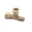 FTG, BRS, T, 3/8 X 3/8 MCOM X 1/4 MNPT