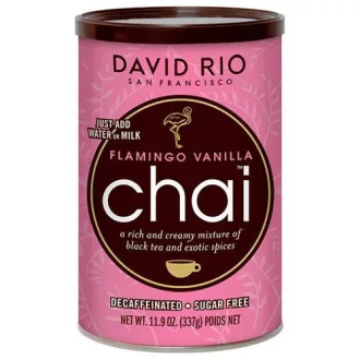   David Rio Flamingo Vanilla Chai - Koffeinmentes és cukormentes instant tea, 337 g