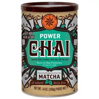   David Rio Power Chai Matcha - Vegán instant chai latte teapor, 398 g
