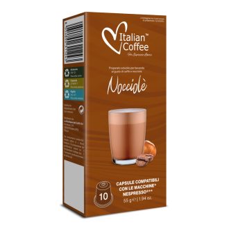 Italian Coffee Nocciola Nespresso kompatibilis kapszula - Mogyoró ízű, 10 × 5,5 g