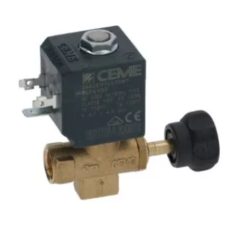   CEME 2-utas mágnesszelep 1/4" 230V, kézi szabályozóval (Nuova Simonelli)