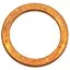 COPPER FLAT GASKET ? 14x10x1 mm