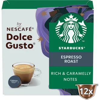 Starbucks Espresso Roast Dolce Gusto kapszula - Sötét pörkölés, 12 × 5,5 g