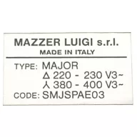 MOTOR LABEL SJ 220/380V 50Hz