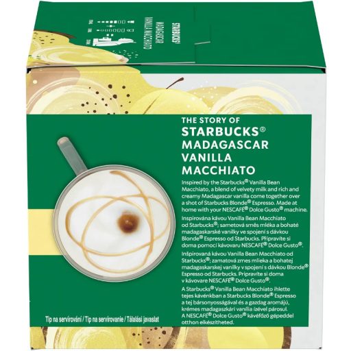 Starbucks Madagascar Vanilla Macchiato Dolce Gusto kapszula - 12 kapszula, 6 adag