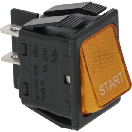 ORANGE BIPOLAR PUSH-BUTTON 16A 250V