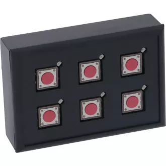 NYOMÓGOMBOS PANEL 6-BILLENTYŰS KÉK LED