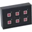 NYOMÓGOMBOS PANEL 6-BILLENTYŰS KÉK LED