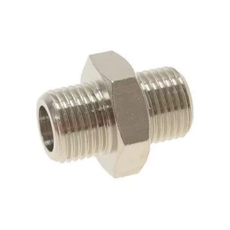 CSATLAKOZÓ ø 1/8'M-1/8'M NIKKELEZETT