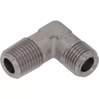   NIKKEL BEVONATÚ L-ALAKÚ CSATLAKOZÓ Ø 1/4'M-1/4'M