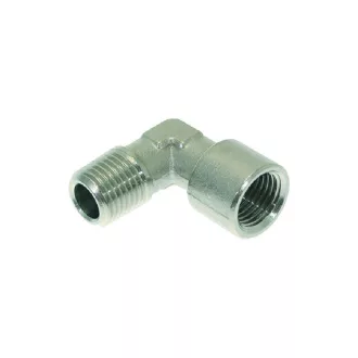 NICHEL PLATED L-FITTING ? 1/4"M-1/4"F