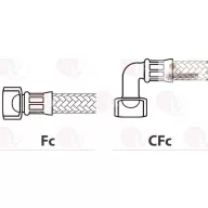 HAJLÉKONY TÖMLŐ ø 3/8'Fc x 3/8'CFc 385 mm