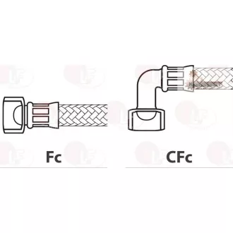 HAJLÉKONY TÖMLŐ ø 3/8'Fc x 3/8'CFc 385 mm