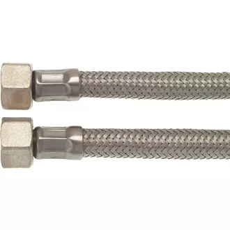 Flexibilis bekötőcső rozsdamentes acél bevonattal (3/8" Fc x Fc, 2500 mm)
