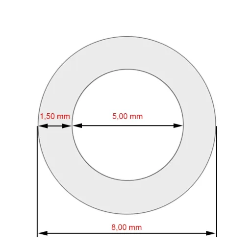 Philips Saeco Gaggia szilikon cső kávékifolyó elosztóhoz 5x8 mm (100 cm)