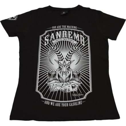 T-SHIRT SANREMO FEKETE NŐI MÉRET S