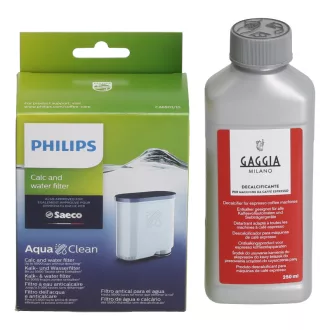   Philips / Gaggia karbantartó készlet - AquaClean vízszűrő (CA6903/10) és 250 ml vízkőoldó