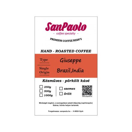 SAN PAOLO - GIUSEPPE szemes kávé (1000 g.)