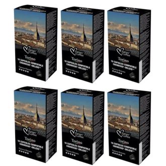 Italian Coffee Torino Ristretto Cremesso kompatibilis kávékapszula - 100% Robusta, 96 db (6 × 16 db)