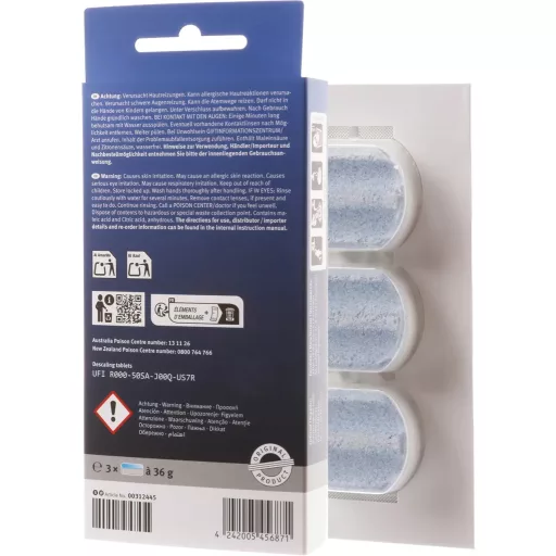 Siemens 2 az 1-ben vízkőmentesítő tabletta - 3 db × 36 g - Siemens és Bosch kávégépekhez