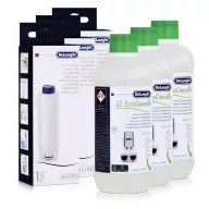 3 db Delonghi EcoDecalk DLSC500 Vízkőtelenítő + 3 db DLSC002 Vízszűrő szett