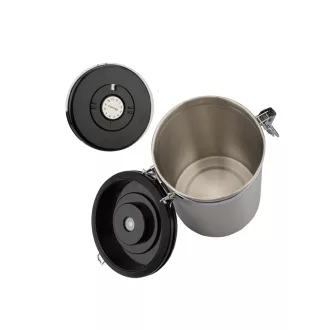 Non branding Rozsdamentes acél kávétartó doboz CO2 szeleppel és dátumjelzővel (1,8 L / 750 g)