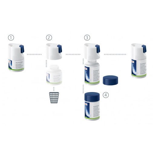 Jura Tejrendszer tisztító mini tabletta - 90 g (utántöltő) - Jura automata kávégépekhez