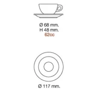   Nuova Point Sorrento Caffé 62ml/48mm csésze+tányér -fehér