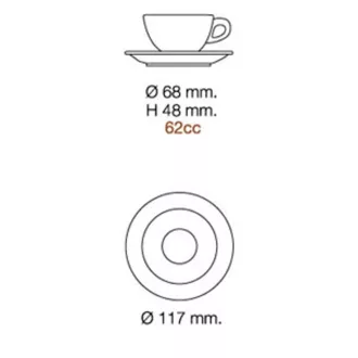   Nuova Point Sorrento Caffé 62ml/48mm csésze+tányér -fehér