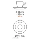 Nuova Point Palermo Caffé 56ml csésze+tányér -fehér