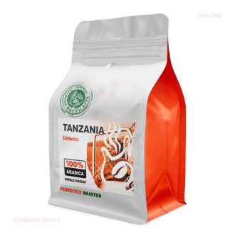 Pacificaffe Tanzania Edelweiss szemes kávé - 100% Arabica, 250 g