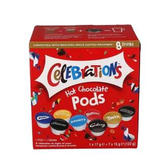   Celebrations Vegyes Forró Csokoládé Dolce Gusto kapszula válogatás - 8 db, 122 g