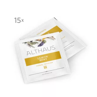 Althaus Lemon Mint gyógynövénytea - Pyra Pack, 15 × 2,75 g