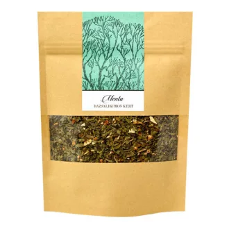 Bazsalikomos Kert Menta tea - Szálas gyógynövénytea narancshéjjal, 50 g