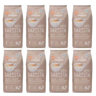Dallmayr Home Barista Crema E Aroma szemes kávé - Arabica és Robusta keveréke, 8 x 1 kg