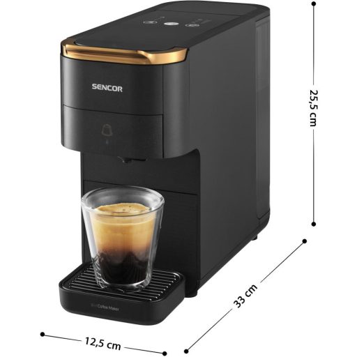 Sencor SCC 1000BK Multi-kapszulás kávéfőző 3 in 1 (Nespresso®, Dolce Gusto®, E.S.E. pod, őrölt kávé)
