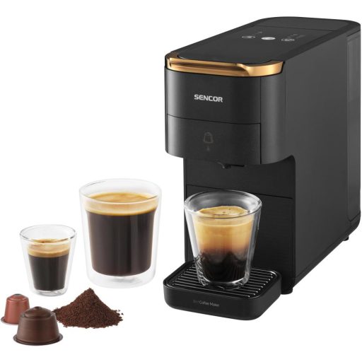 Sencor SCC 1000BK Multi-kapszulás kávéfőző 3 in 1 (Nespresso®, Dolce Gusto®, E.S.E. pod, őrölt kávé)