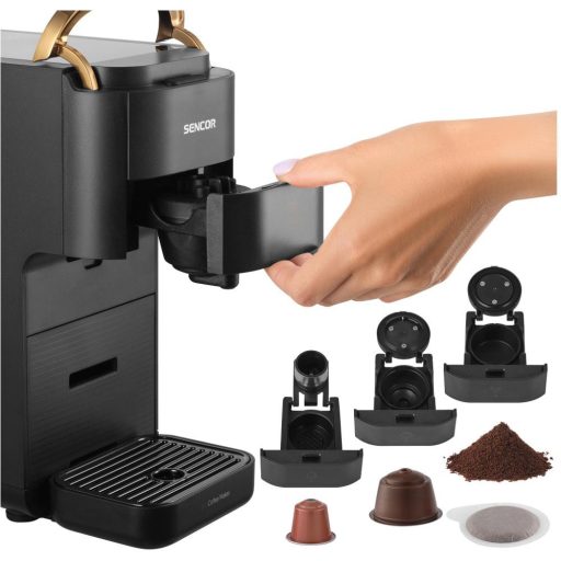 Sencor SCC 1000BK Multi-kapszulás kávéfőző 3 in 1 (Nespresso®, Dolce Gusto®, E.S.E. pod, őrölt kávé)