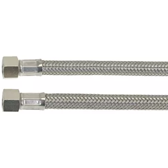   Rozsdamentes acél flexibilis bekötőcső 1/4" Fc x Fc (450 mm)