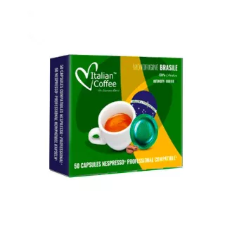   Italian Coffee Brazil Nespresso Professional kompatibilis kávékapszula - 100% Arabica, 50 db