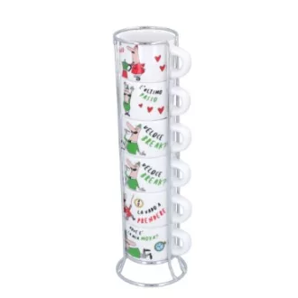 SET OF 6 CUPS BIALETTI WITH CARTOONS