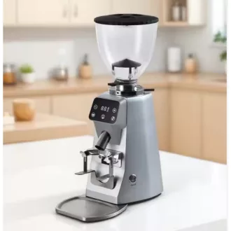   AVX CG305 Plasma 64mm Titanium síktárcsás kávéőrlő pumpás babtartállyal (Ezüst)