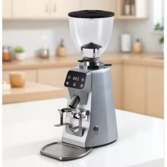 AVX CG305 Plasma 64mm Titanium síktárcsás kávéőrlő pumpás babtartállyal - Ezüst