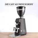 AVX CG305 Plasma 64mm Titanium síktárcsás kávéőrlő pumpás babtartállyal (Fekete)