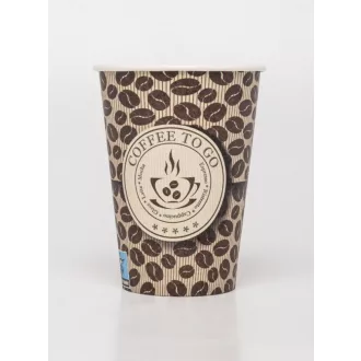   Coffee To Go Papírpohár kávészemes mintával - 207 ml, 50 db