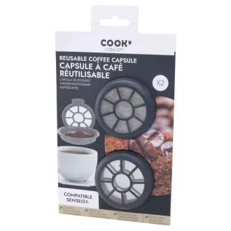   2 DB Senseo® kompatibilis Cook Concept újratölthető kávépárna szűrő (2 db)